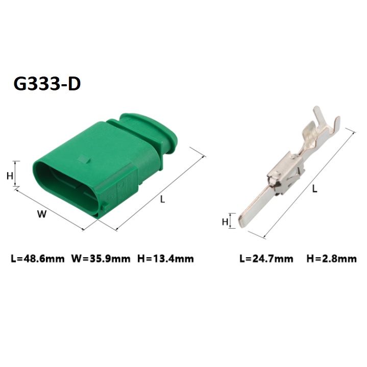 G333-Giắc cắm đầu nối xe hơi 4 lỗ xanh lá 3.5mm