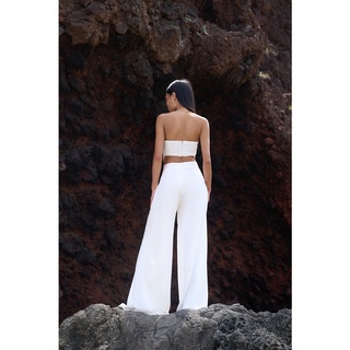 DAPHALE - Áo Croptop Cúp Ngực Linen Melody