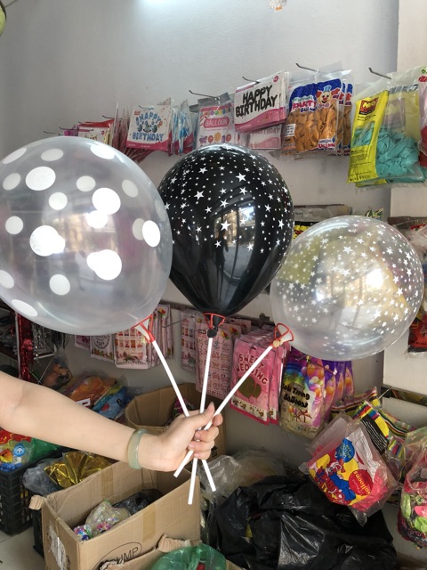 Combo 20 vỏ bóng đen và trong chấm sao, chấm bi