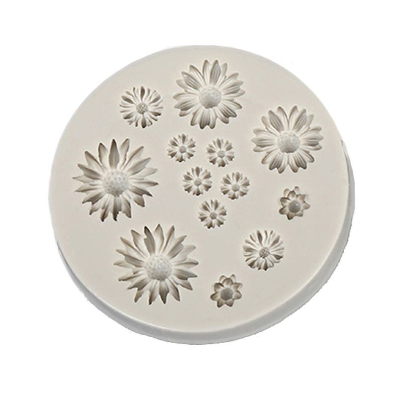 Khuôn silicone làm trang sức thủ công tạo hình hoa cúc/ hoa hồng handmade tiện lợi