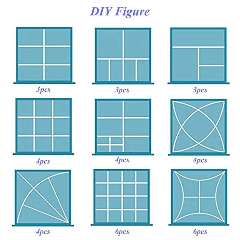 Set 8 Thanh Nhựa Chia Ngăn Kéo Có Thể Điều Chỉnh Tiện Dụng