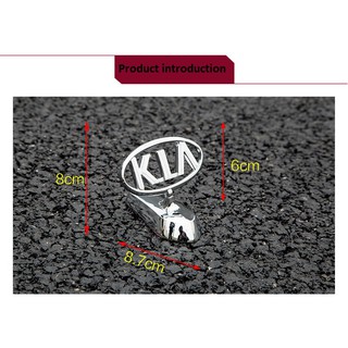 Logo 3D Logo KIA gắn Capo trang trí trên xe oto sang trọng