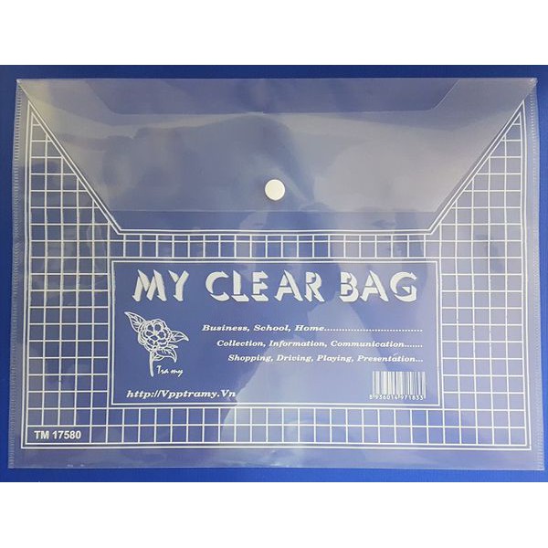 Clear bag khổ A mỏng trà my