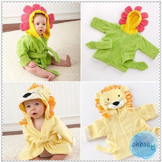 Cute Infant Warm Terry Robes Cute Animal Baby Bathrobe With Hooded