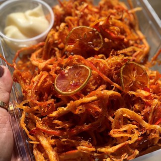 100gr Mực Xé Sợi Sốt Chanh TomYum Vị Thái