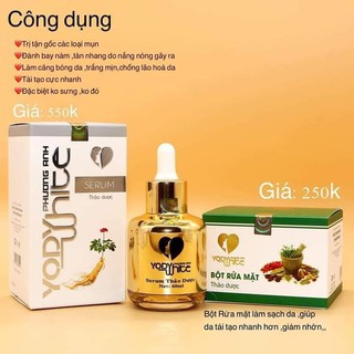 Combo Serum thảo dược tái tạo da cao cấp Yody White Phương Anh