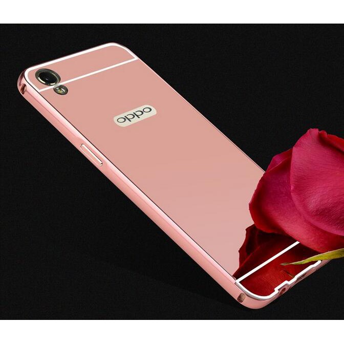 Ốp lưng OPPO A37 Neo 9 tráng gương viền kim loại