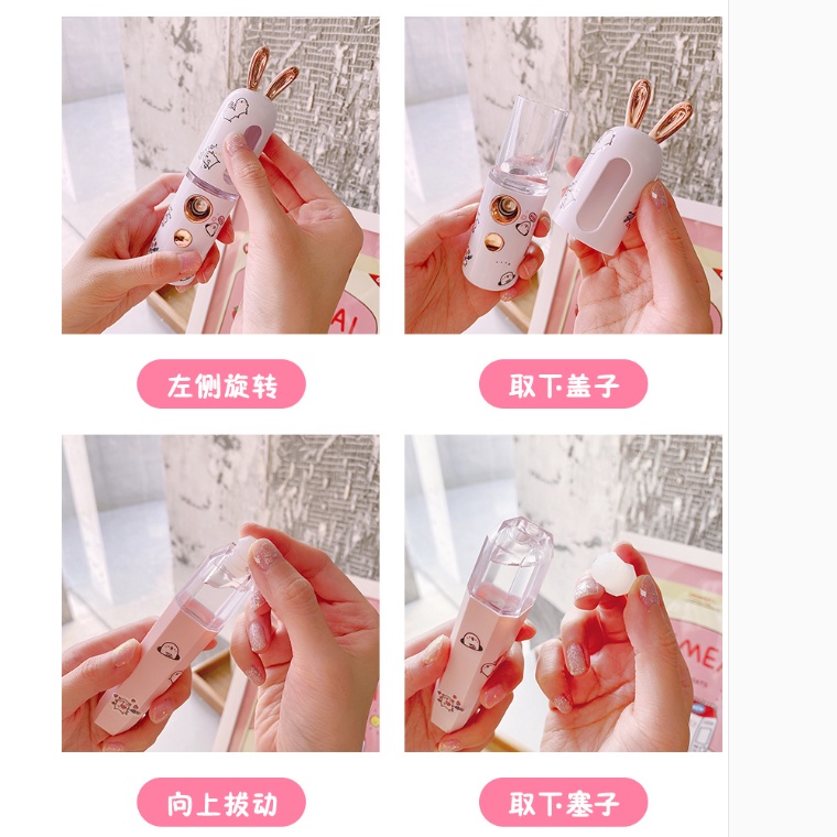Máy Phun Sương Nano Mini Cầm Tay Dưỡng Ẩm Da Mặt Cổng Sạc USB 25ML