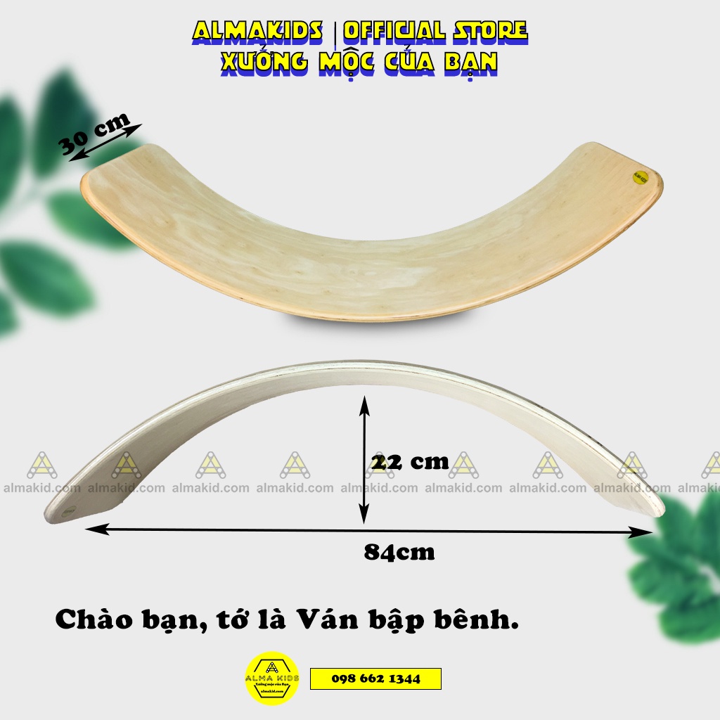 Ván Thăng Bằng Montessori - Ván Thăng Bằng Cong Rocker Board Alma Kids AMK2104.