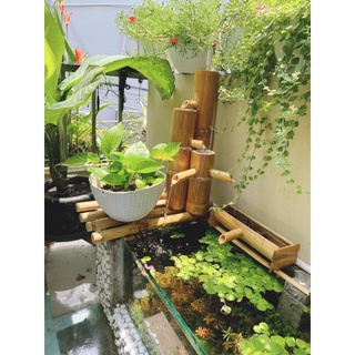 Thác nước phong thủy tầng tre mẫu 05