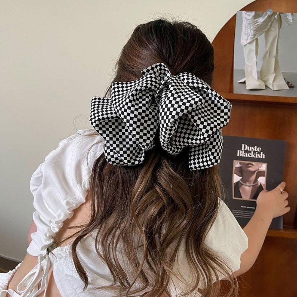 Kẹp Tóc Chiffon Hình Nơ Lớn Dễ Thương Cho Nữ