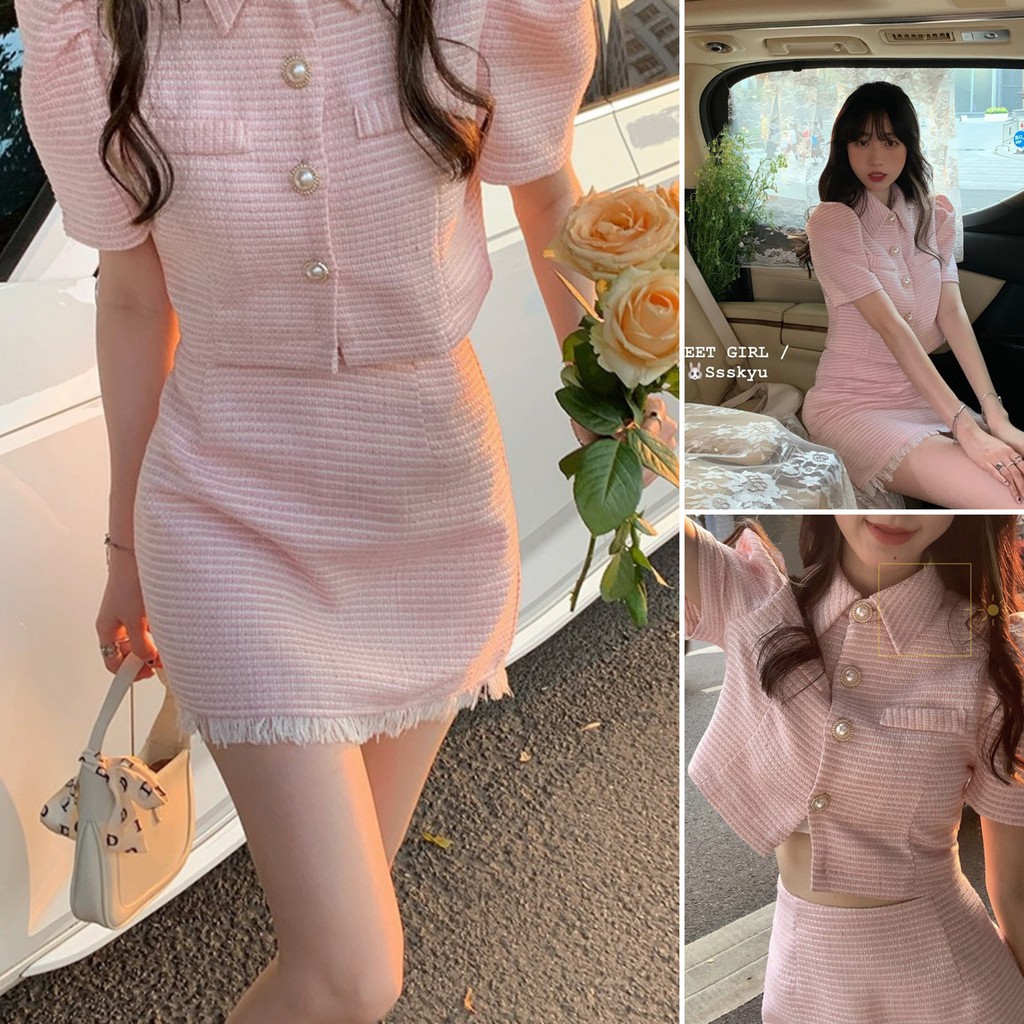 Set váy dạ tiểu thư Ulzzang