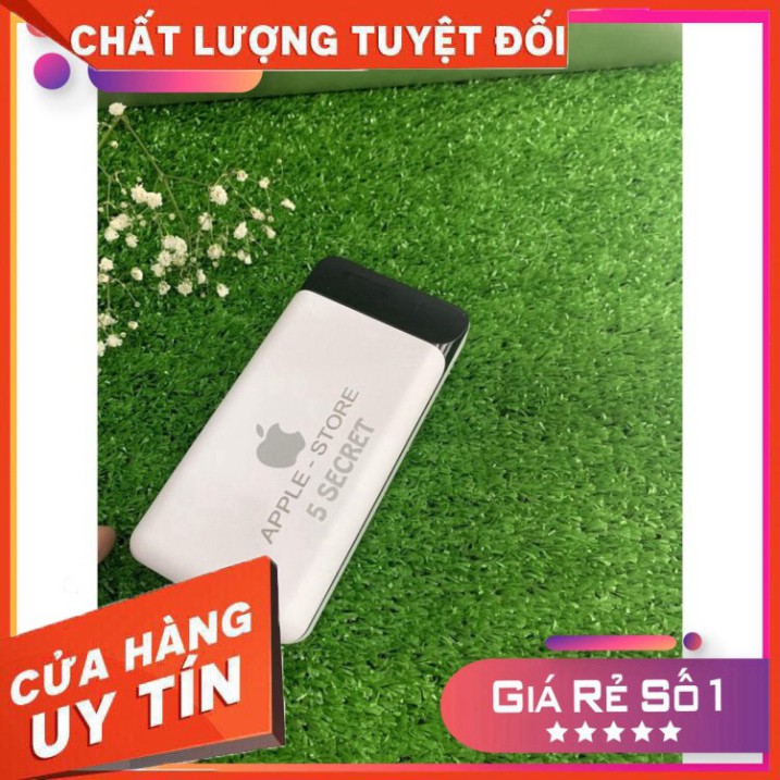 [GIÁ RẺ NHẤT] [CHẤT LƯỢNG SỐ 1]  Sạc Dự Phòng SPD 20000 mAh APPLE-STORE 5 SECRET trắng đen 2 cổng USB, LED