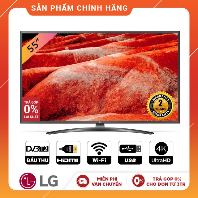 Smart Tivi LG 55 Inch UHD 4K 55UM7600PTA Model 2019 - Có Magic Remote (Chính Hãng)