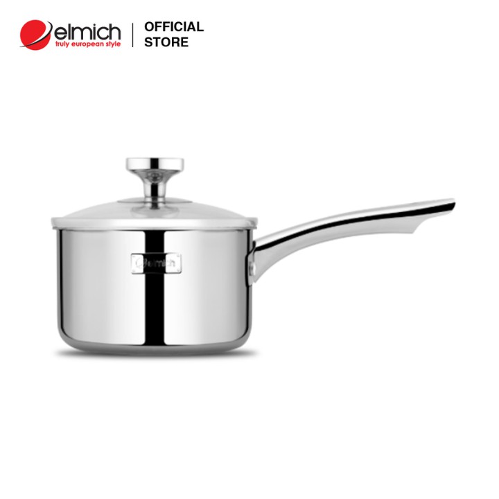 Quánh Inox 2 lớp chống dính đáy liền Elmich Tri-max EL-3783 size 14cm