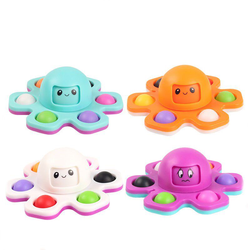 Đồ Chơi Con Quay Pop It Bạch Tuột Octopus 3 Trong 1 [spinner Pop it]