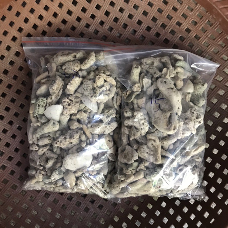 San hô vụn lọc nước cho hồ cá gói 1kg