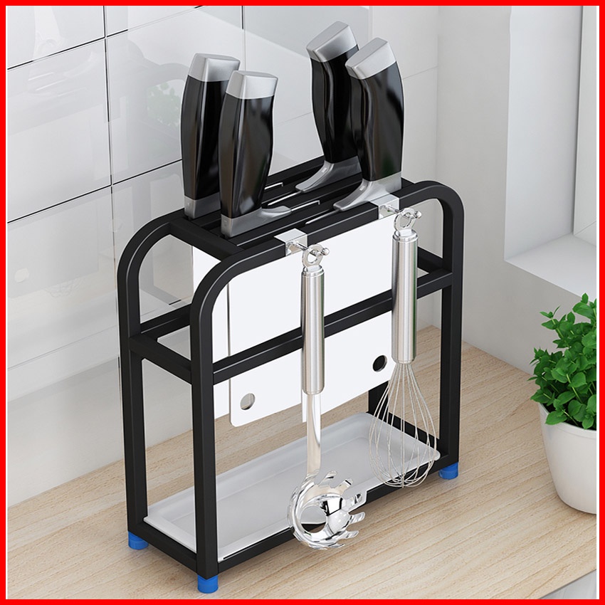 Kệ inox 304 để đũa thìa kích thước 33x10x23cm kèm khay hứng nước bằng nhựa