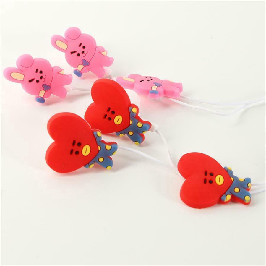 Sale 70% Tai nghe nhét tai 3.5mm thiết kế phong cách nhóm nhạc BTS BT21 KPOP, TATA Giá gốc 47,000 đ - 89B26