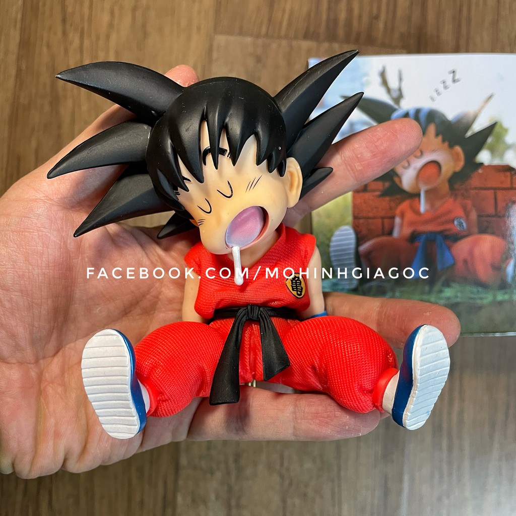 Siêu dễ thương Mô Hình Son Goku Hồi Bé ngủ trưa- Cao 10cm - Tượng Figure Songoku Dragonball
