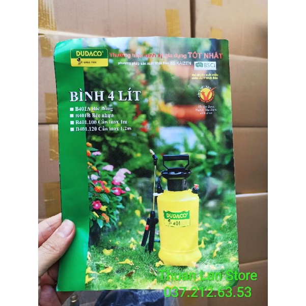 Bình Xịt Dudaco 4lít, Bình Phun Thuốc