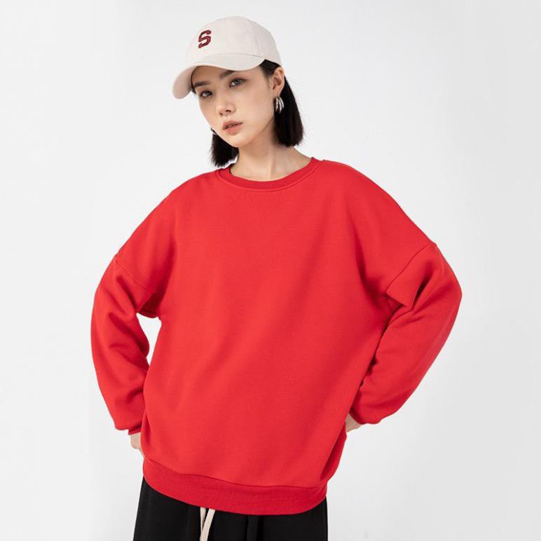 Áo Sweater nỉ  trơn chất cao cấp Ulzzang form unisex dài tay nam nữ - AST - Áo Phông Nỉ caao cấp unisex | BigBuy360 - bigbuy360.vn