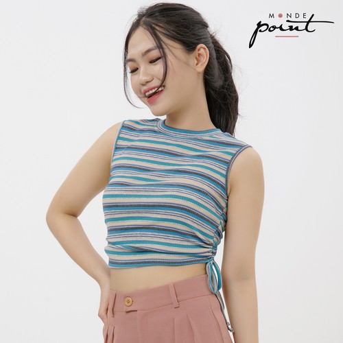 Áo T-Shirt nữ không tay Monde Point MPWA08101011 Sọc xanh | BigBuy360 - bigbuy360.vn