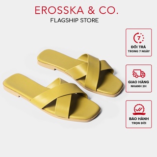 Erosska - dép nữ đế bệt quai chéo thời trang erosska 2022_ de029