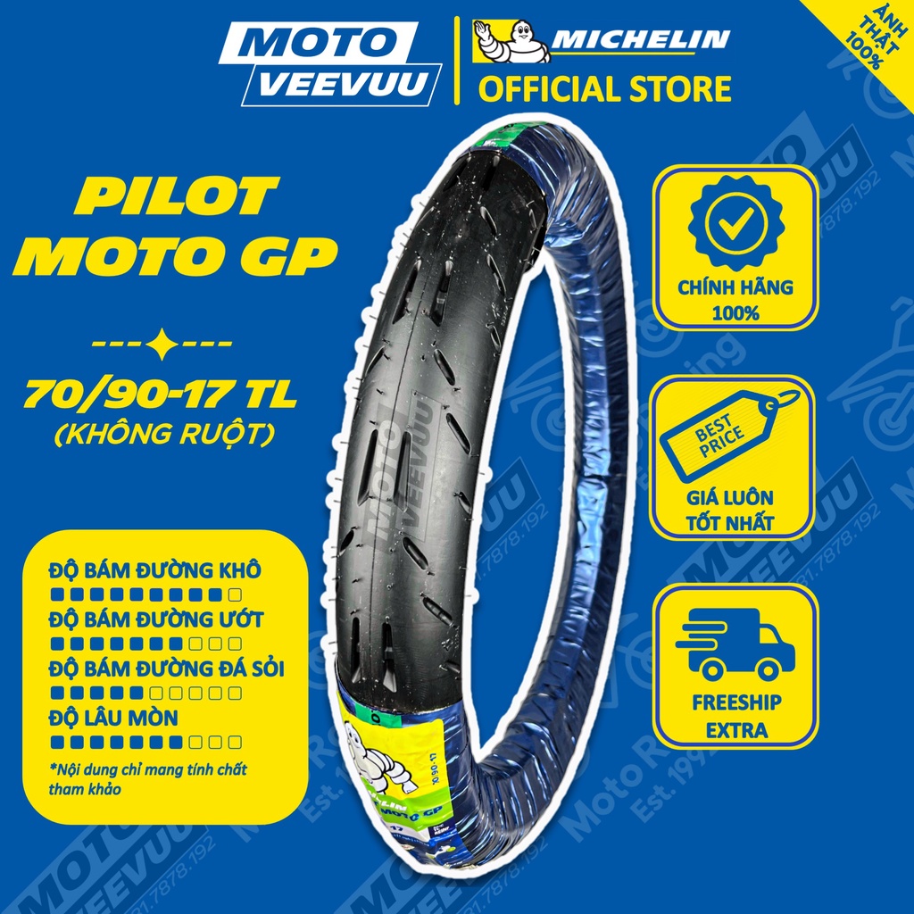 Lốp MICHELIN 70/90-17 TL Moto GP (Lốp không ruột)