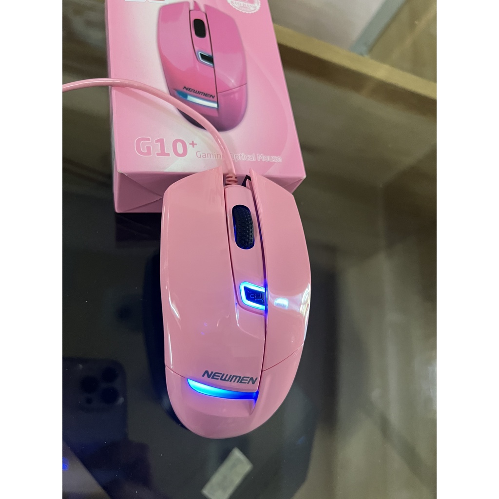 Chuột Newmen G10+ màu hồng CẢM GIÁC BẤM ÊM TAY, BẢO HÀNH CHÍNH HÃNG 12 THÁNG