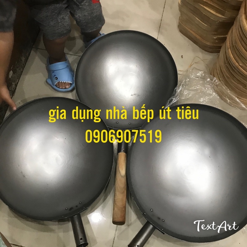 Chảo thép cán gỗ size 30cm,32cm,34cm,34cm,36cm