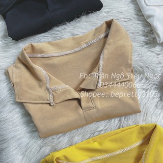 [XẢ KHO] Áo croptop cổ đức (cổ polo)