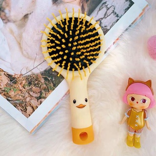 Lược gương chải tóc 2in1 cầm tay mini bỏ túi - gương lược massage đầu, chống rối, chống rụng tóc