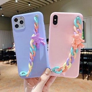 Ốp Điện Thoại Hình Gấu Kèm Dây Đeo Cho for Iphone 7 7 Plus 8 Plus Xr X / Xs Xs Max 11 11 Pro 11 Promax 12 pro max pink purple color phone covers