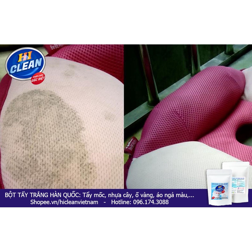 [Dùng thử] Bột tẩy trắng quần áo màu, tẩy mốc quần áo màu Hi Clean (Hàn Quốc) - Hiệu quả tức thì