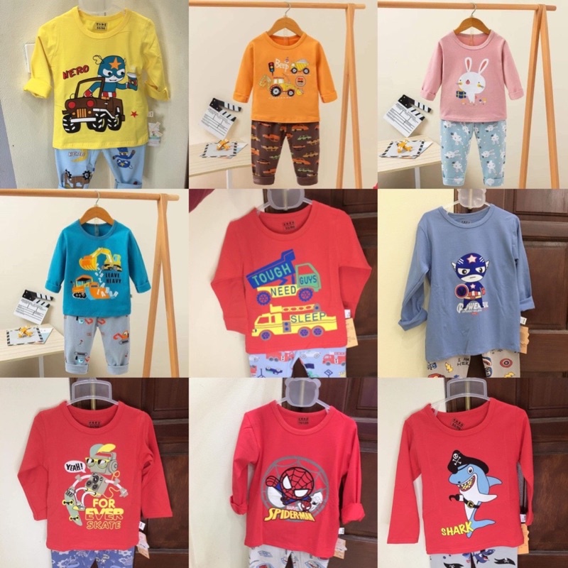 Bộ cotton thu đông cho bé