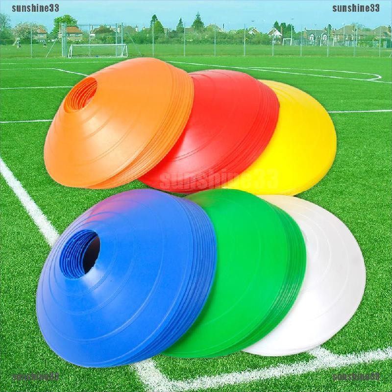 【COD•suns】10x Football Rugby Sport Cross Training Space Marker Soccer Cone Sau