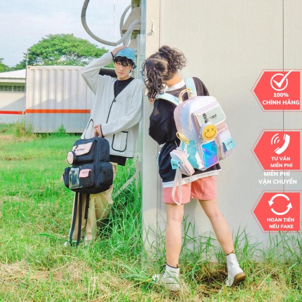 Balo đi học Bama Backpack kèm túi tròn mini hàng đẹp