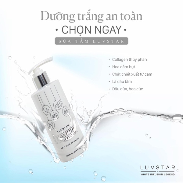 Kem Ủ Trắng Da Luvstar Body Tone Up Cream 250ml