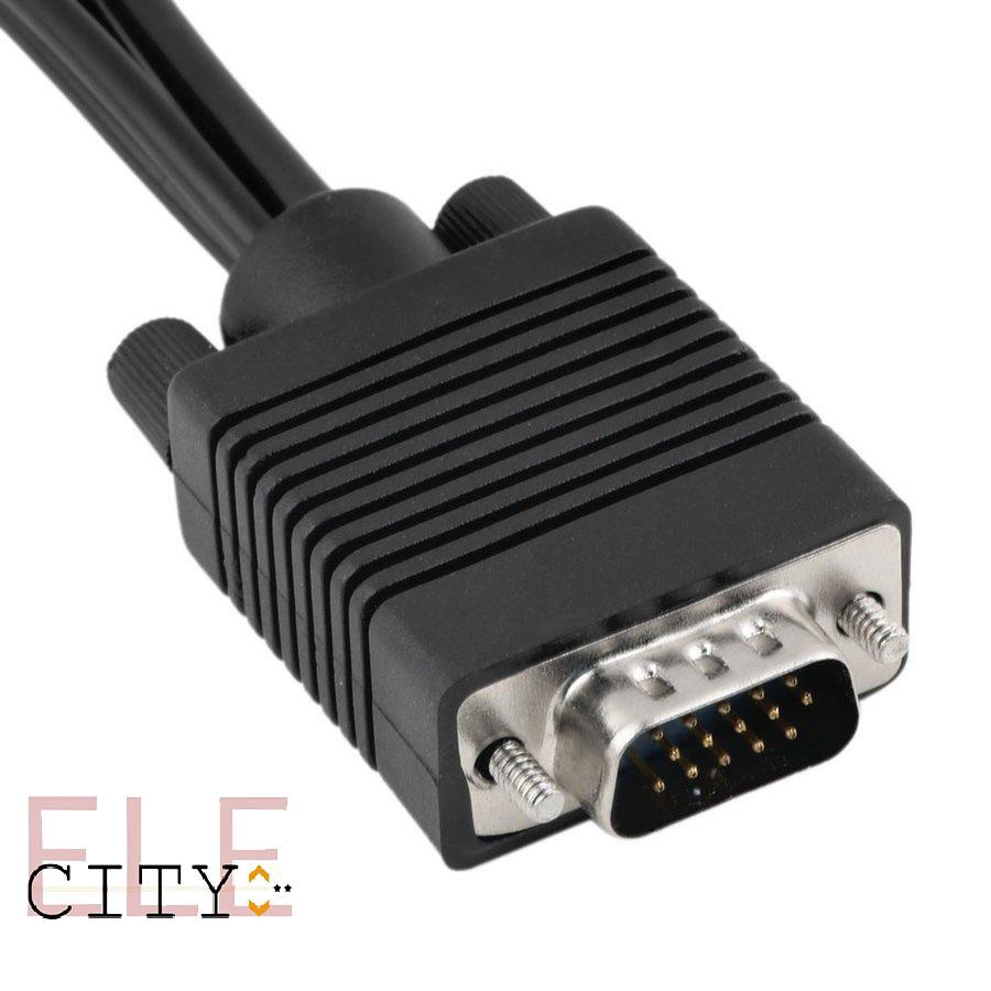 107ele New Vga To Video Tv Out S-Video Av And 3 Rca Female Adapter