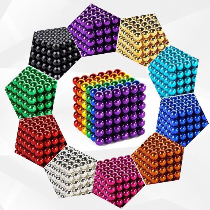 Bộ Bi BuckyBalls Rainbow 6 màu 216 viên đường kính 5mm