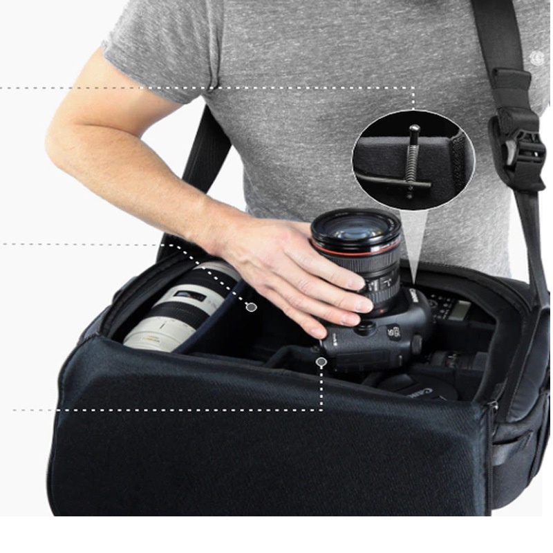 Balo Đựng Máy Ảnh slr Cỡ Lớn Chống Thấm Nước Tiện Dụng