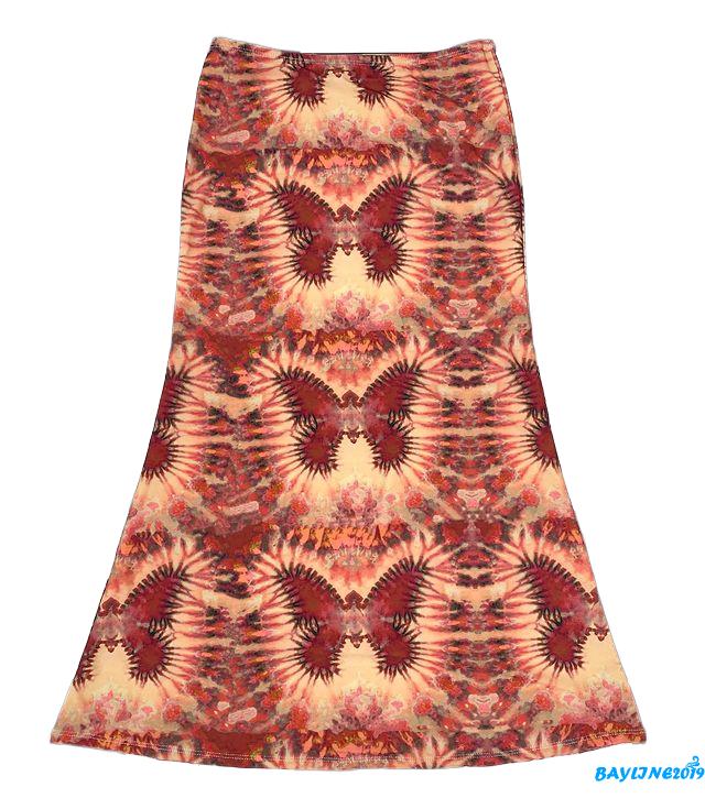 Chân Váy Chữ A Eo Cao In Họa Tiết Trái Tim Phong Cách Bohemian Dành Cho Nữ 2k