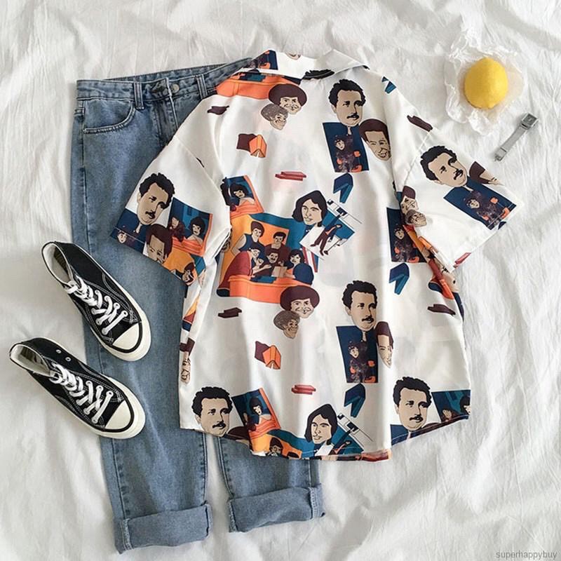 Áo sơ mi nam ngắn tay form rộng họa tiết nổi bật | BigBuy360 - bigbuy360.vn