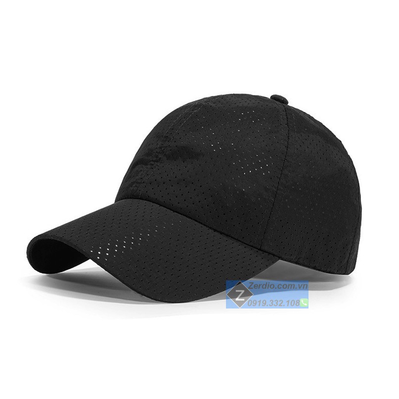 Nón lưỡi trai dù đen Classic thoáng khí cho cả nam và nữ