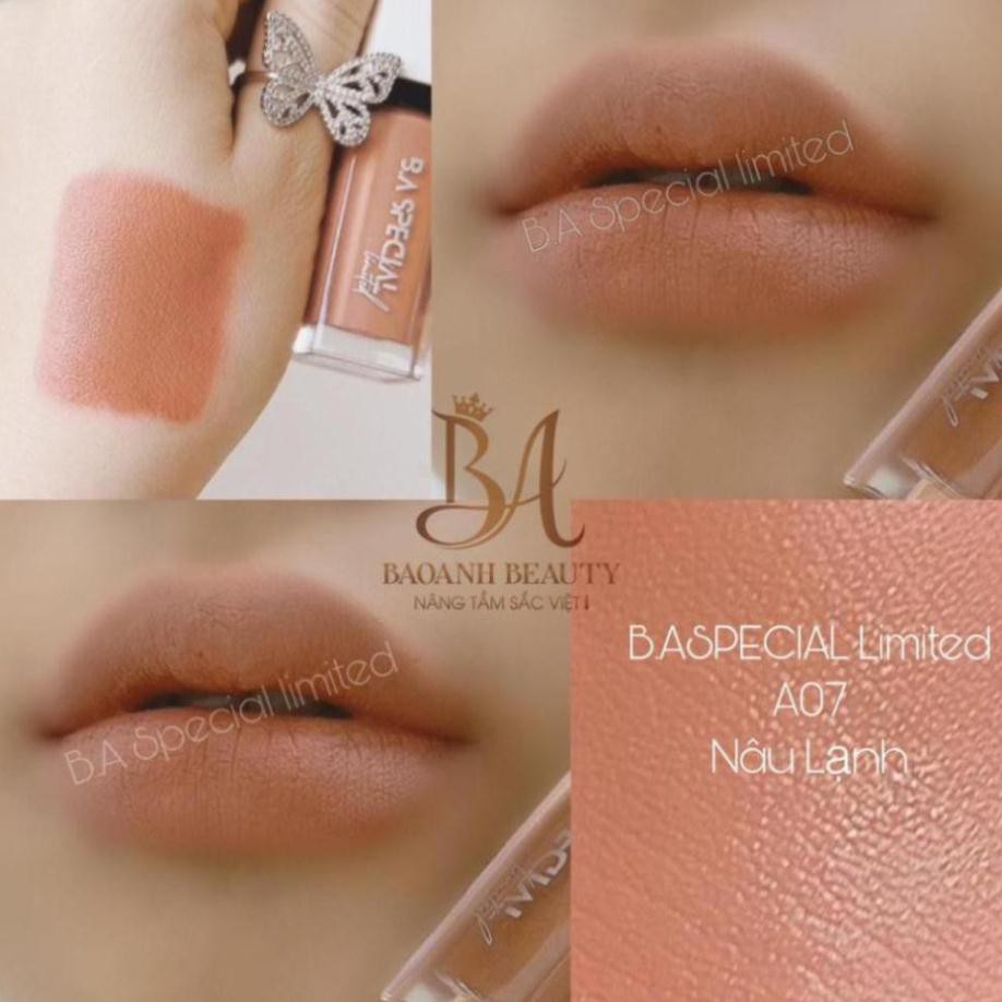 New New!  [A07 Nâu Lạnh] Son B.A Special Limited – Son Hữu Cơ Không Chì Siêu Lì – Màu Son Tont Tây Sang Chảnh