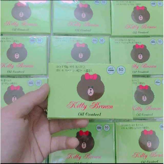 Giấy thấm dầu Kitty Brown _ 50 Miếng