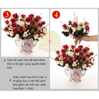 Bình sứ hoa vải sang đẹp