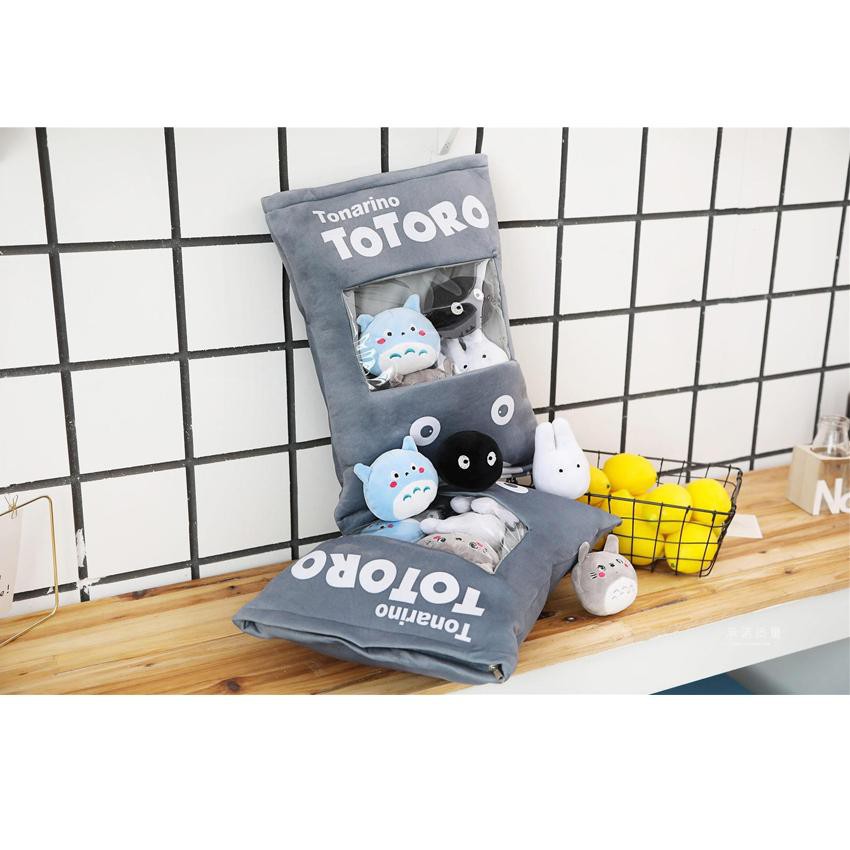 Túi Gối mochi Totoro Ghibli in hình anime chibi quà tặng xinh xắn dễ thương
