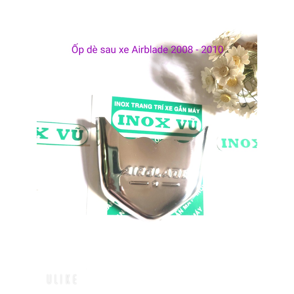 Ốp dè INOX xe Airblade 2008- 2010 + tặng kèm 1 tem logo Titan HONDDA giá 1 cặp tại xưởng INOX Vũ